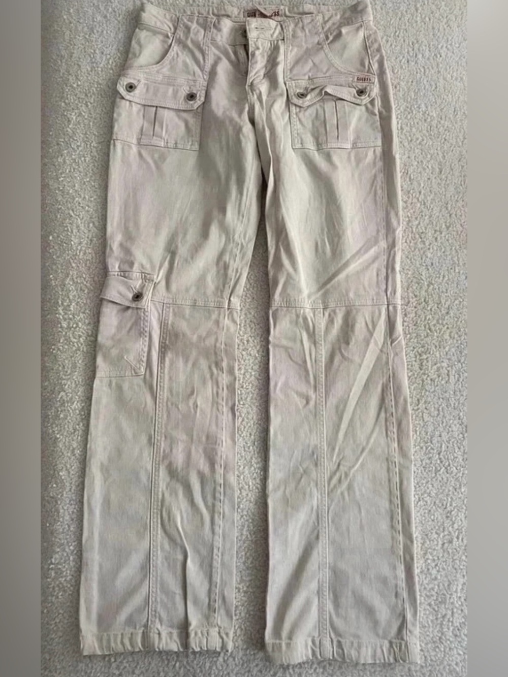 Guess Vintage Y2K Cargo Pants in Beige